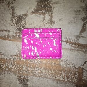 Pink and White Card Holder